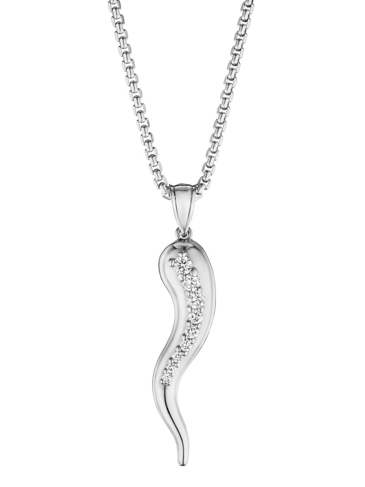 14k Diamond Italian Horn Pendant - Tivoli Jewelers