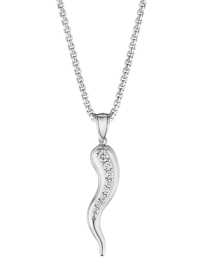 14k Diamond Italian Horn Pendant - Tivoli Jewelers