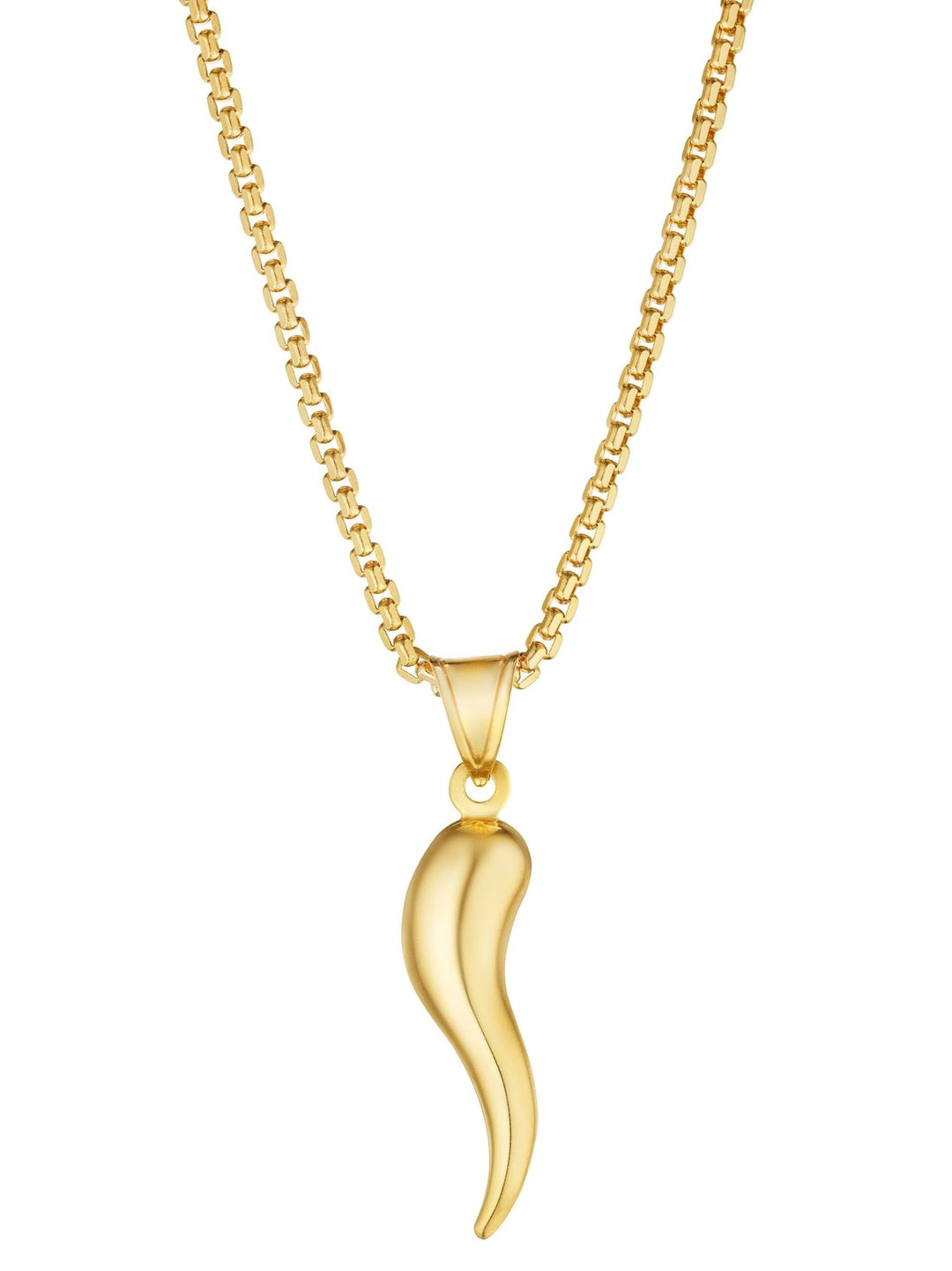 14k Gold Italian Horn Pendant - Tivoli Jewelers