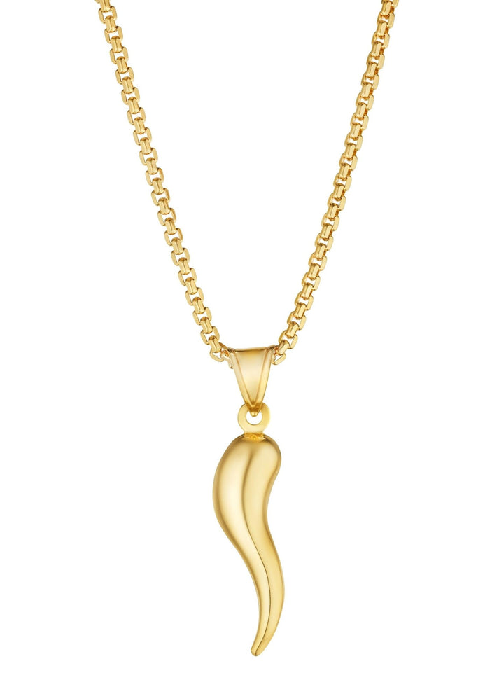 14k Gold Italian Horn Pendant - Tivoli Jewelers