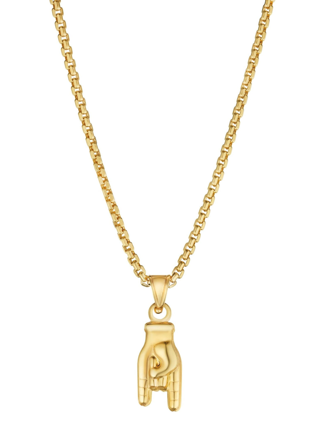 14K Gold Sign Of The Horns Pendant - Tivoli Jewelers