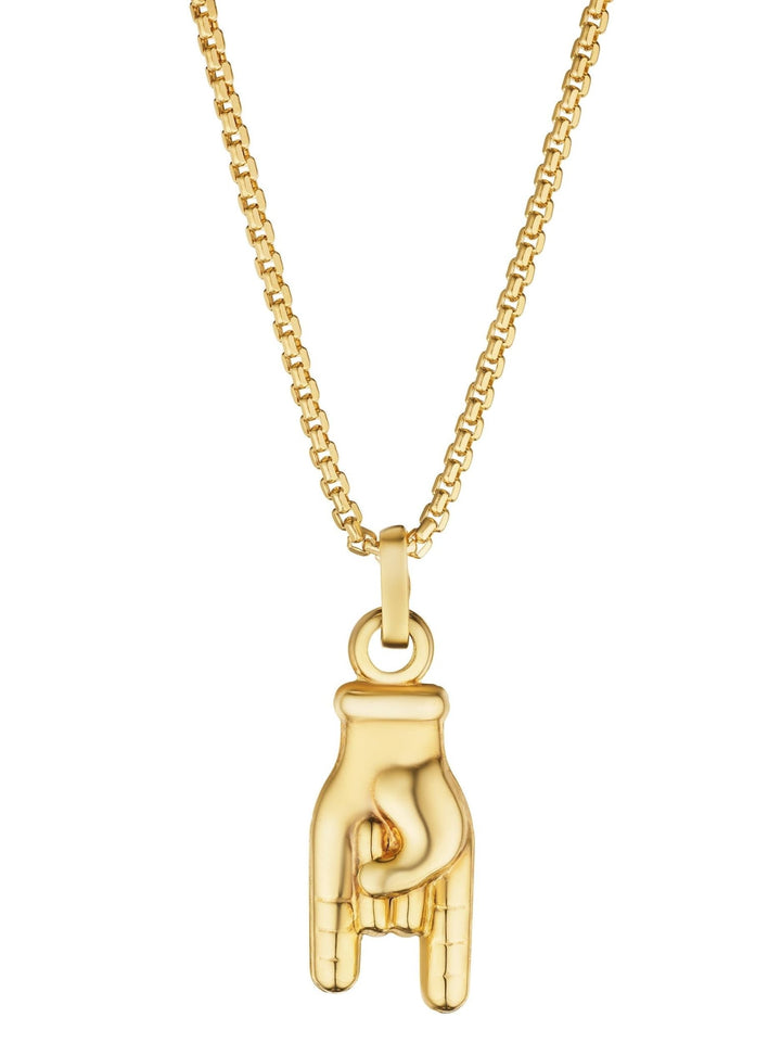 14K Gold Sign Of The Horns Pendant - Tivoli Jewelers