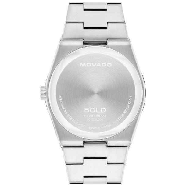 Movado Bold Quest Blue Dial Stainless Steel Bracelet Watch 35mm - 3601186 - Tivoli Jewelers