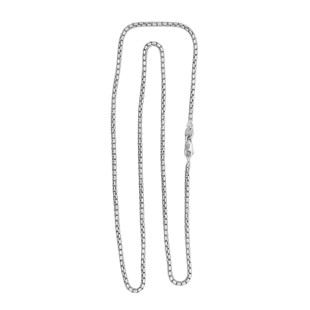 Round Box Chain White Gold 16" - Tivoli Jewelers