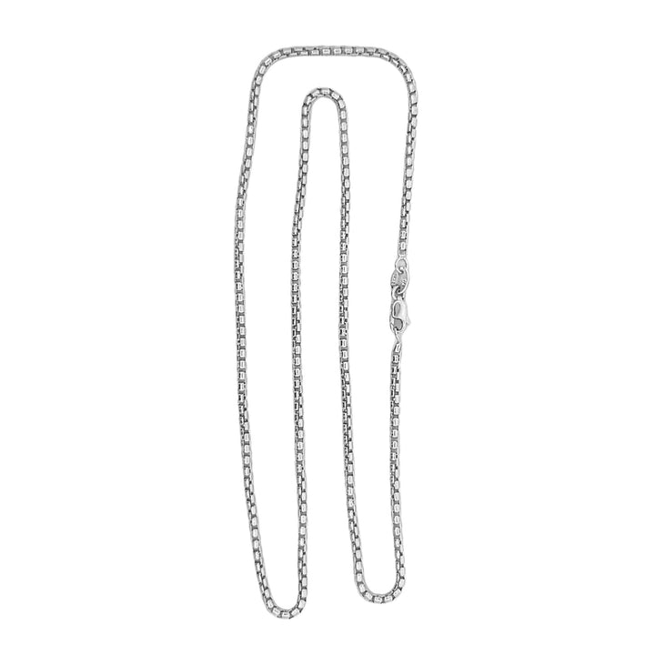 Round Box Chain White Gold 16" - Tivoli Jewelers