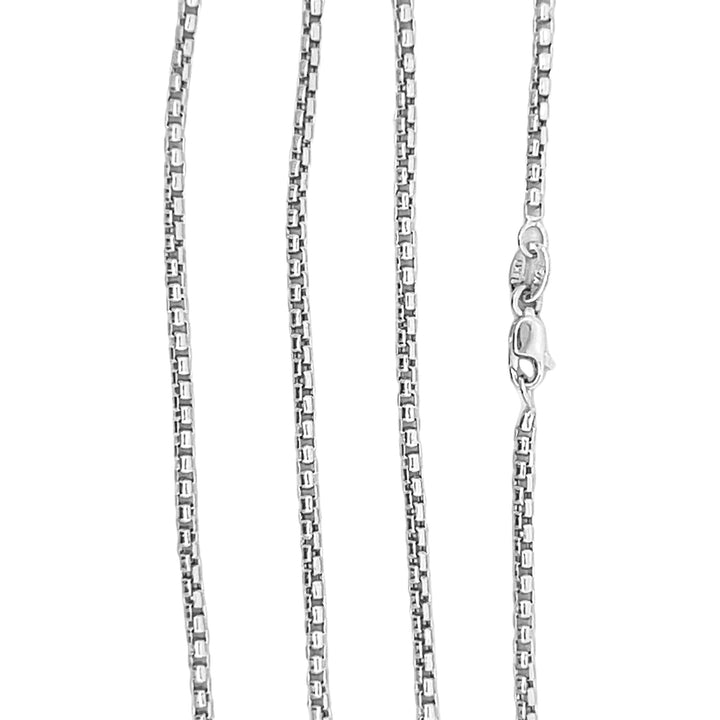 Round Box Chain White Gold 16" - Tivoli Jewelers