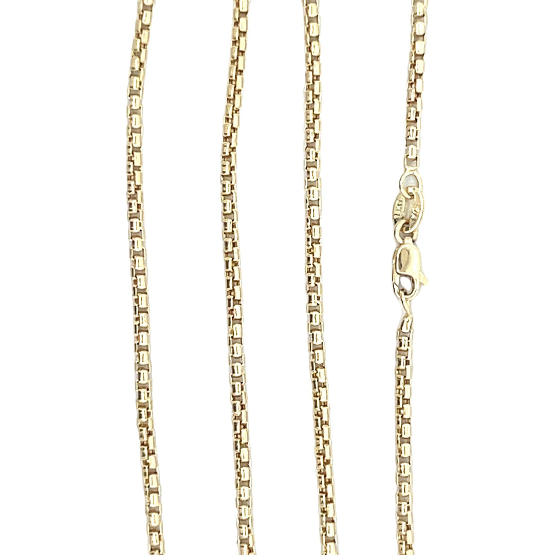 Round Box Chain Yellow Gold 16" - Tivoli Jewelers