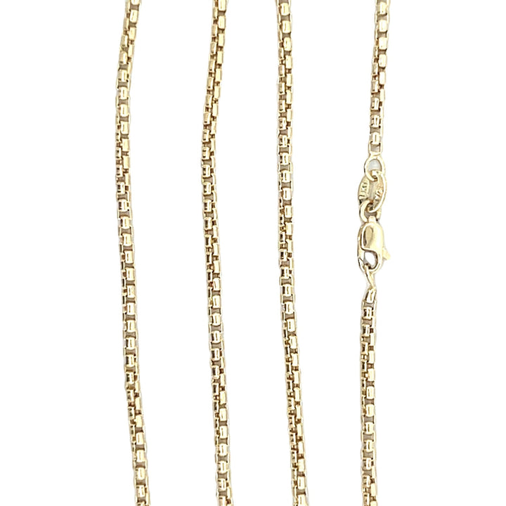 Round Box Chain Yellow Gold 16" - Tivoli Jewelers