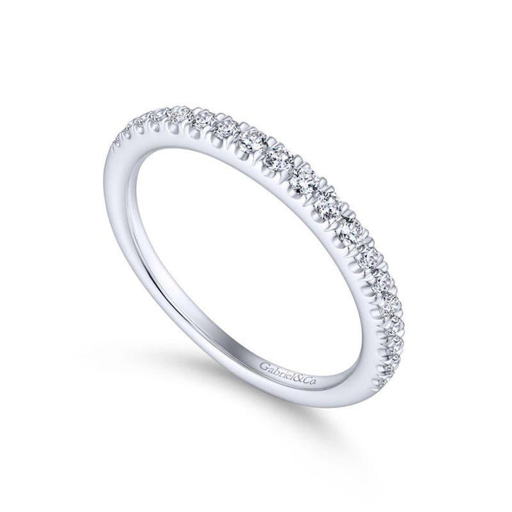 Gabriel & Co. 14k White Gold Contemporary Anniversary Wedding Band - Tivoli Jewelers